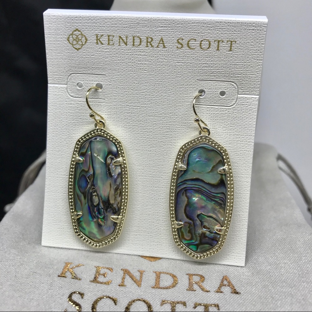 Kendra Scott Elle Abalone shell gold drop earring